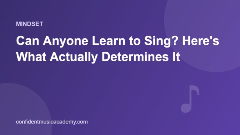 Can Anyone Learn to Sing? Here's What Actually Determines It