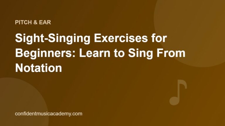 Sight-Singing Exercises for Beginners: Learn to Sing From Notation