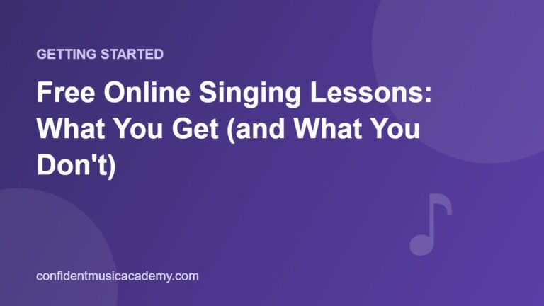 Free Online Singing Lessons: What You Get (and What You Don't)