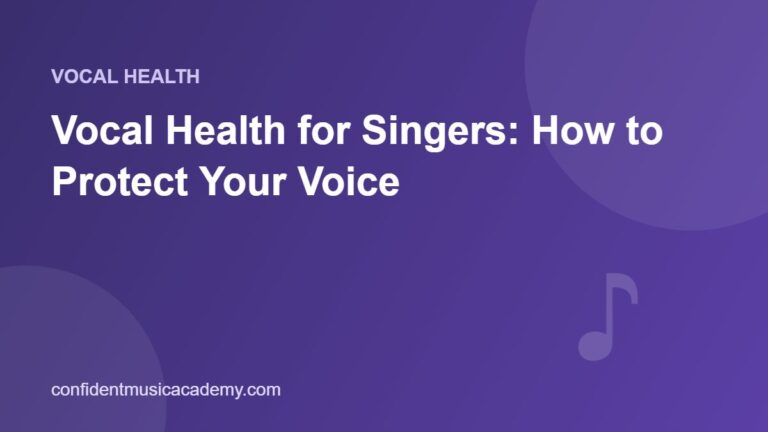 Vocal Health for Singers: How to Protect Your Voice