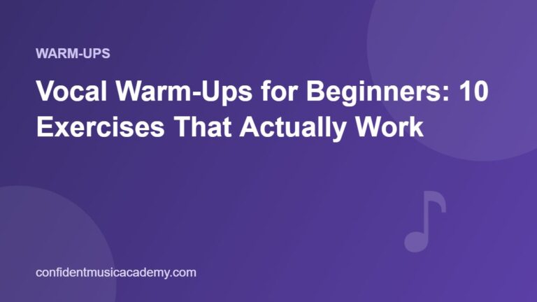 Vocal Warm-Ups for Beginners: 10 Exercises That Actually Work